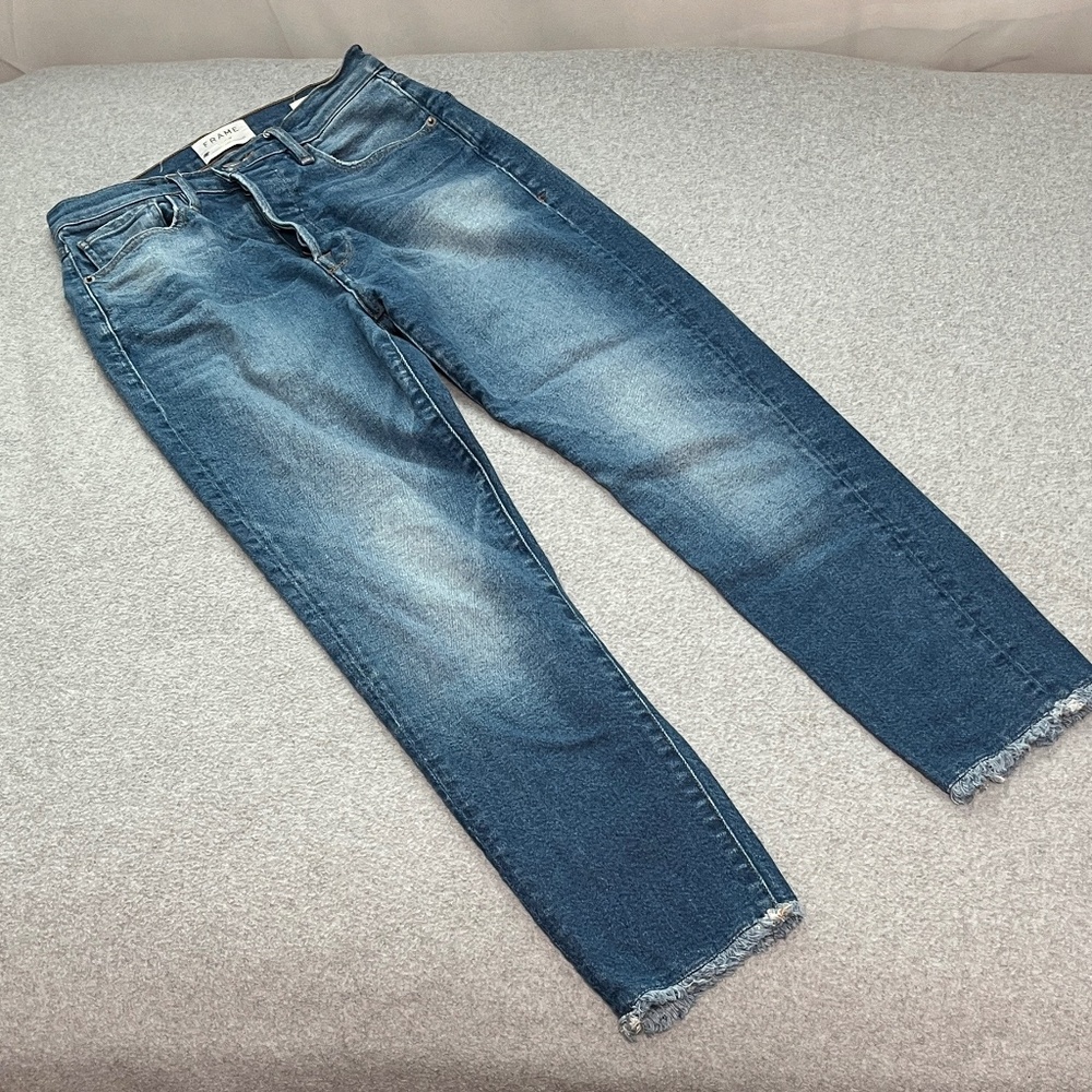 Frame Womens Le Original Wolverton Jeans Size 25 Raw Hem High Rise Preppy